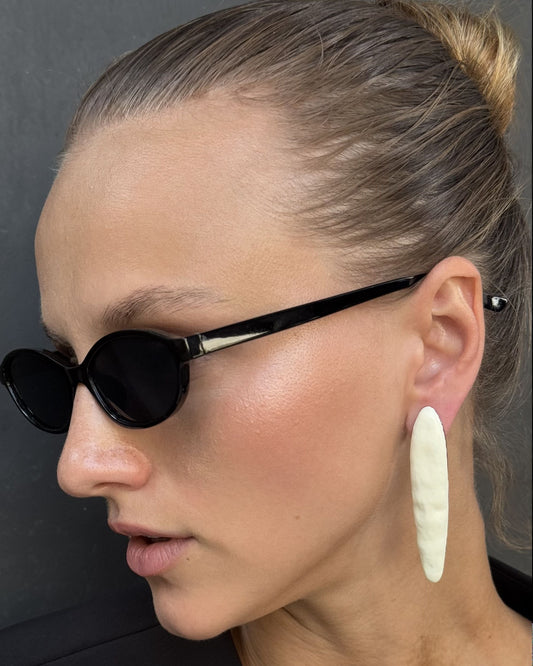 Elongated Organic Drop Earrings