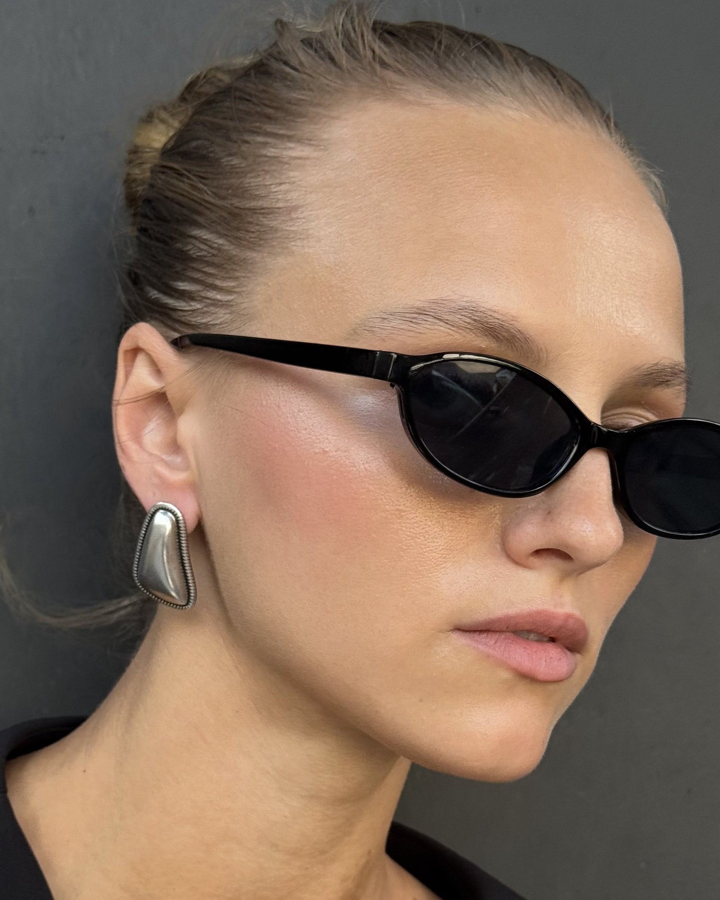 Textured Geometric Stud Earrings