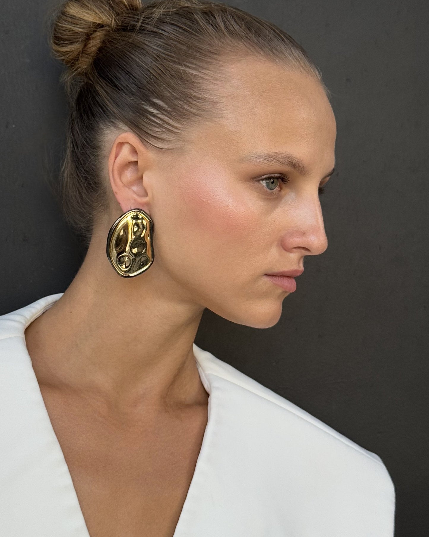 Molten Organic Stud Earrings