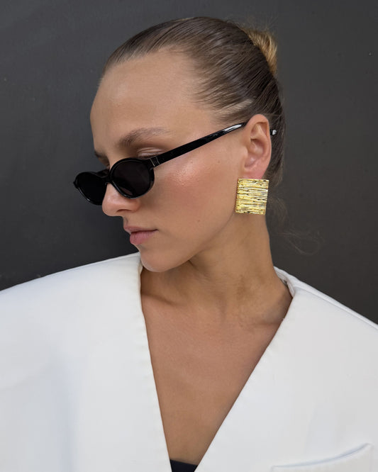 Textured Square Stud Earrings