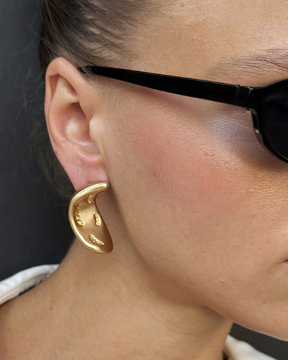 Organic Cutout Stud Earrings