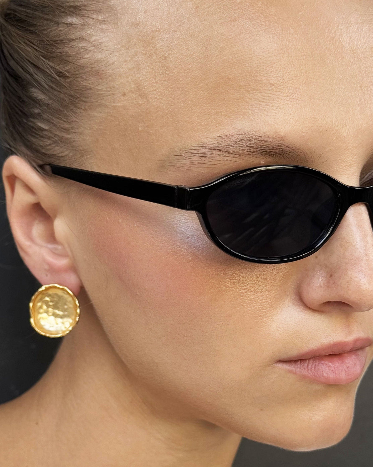 Textured Bowl Stud Earrings