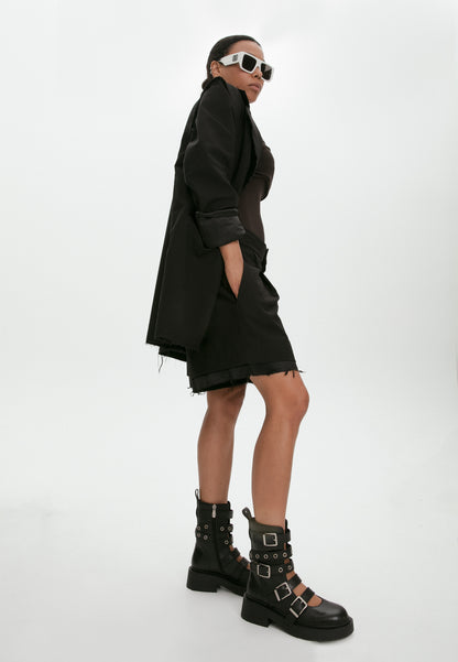 Strappy Buckle Combat Boots