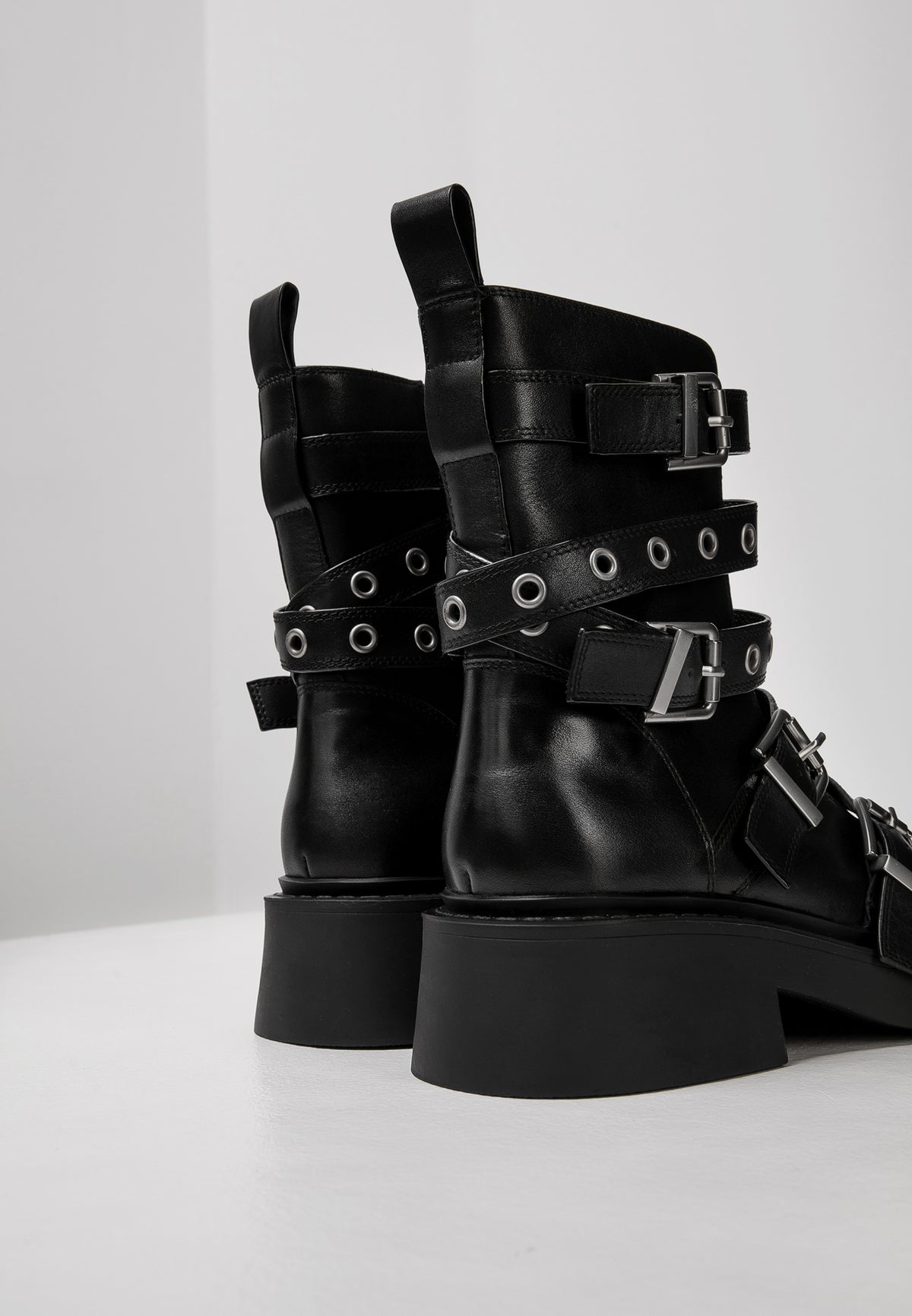 Black Cage Boots