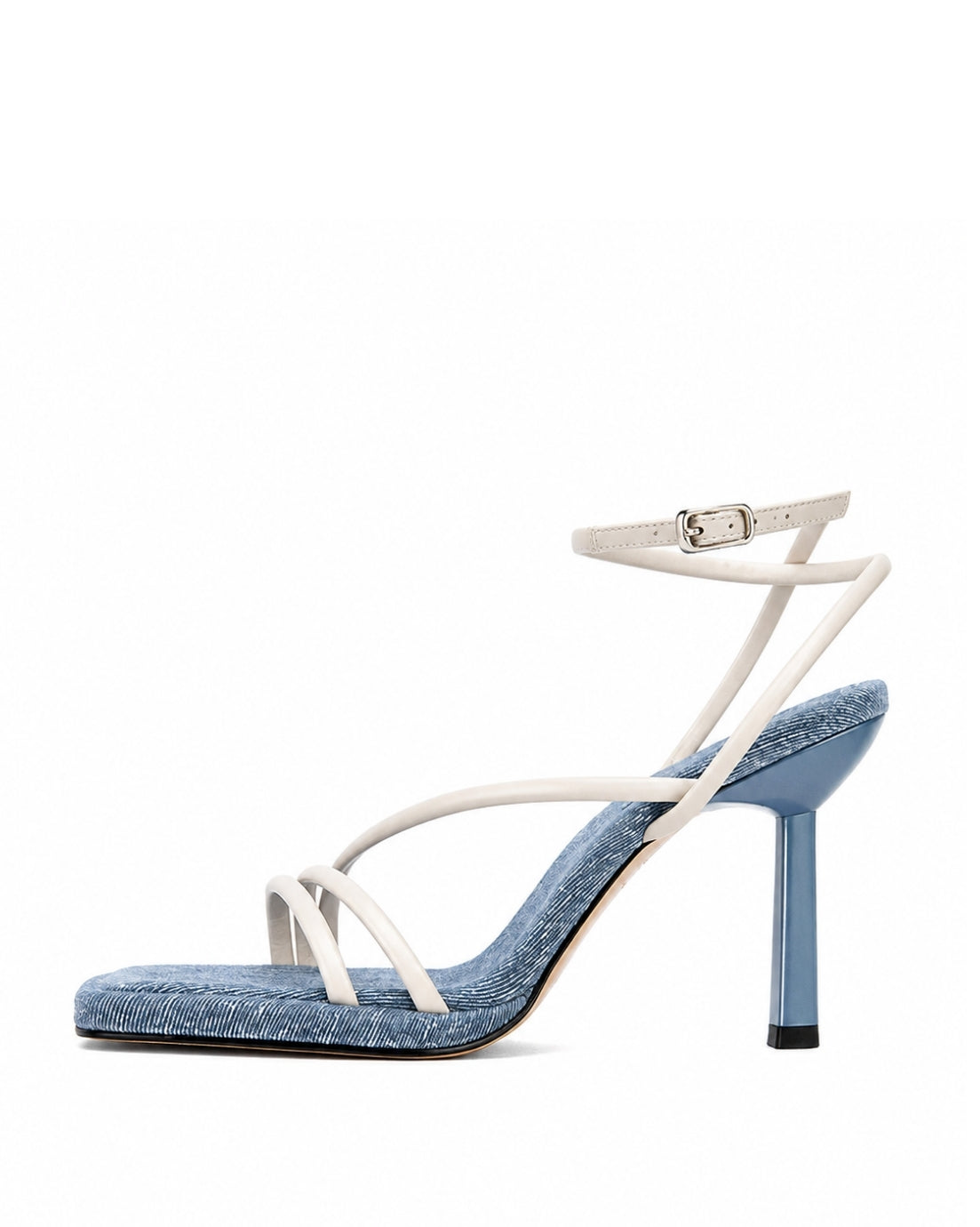 Denim Strap Heels